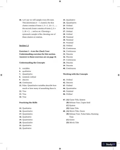 Solution Manual For Elementary Statistics, 3rd Edition - Page 4 preview image