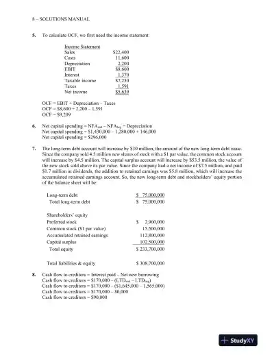 Solution Manual For Corporate Finance, 12th Edition - Page 8 preview image