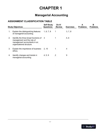 Solution Manual for Managerial Accounting: Tools for Business Decision-Making, Fifth Canadian Edition - Page 1 preview image