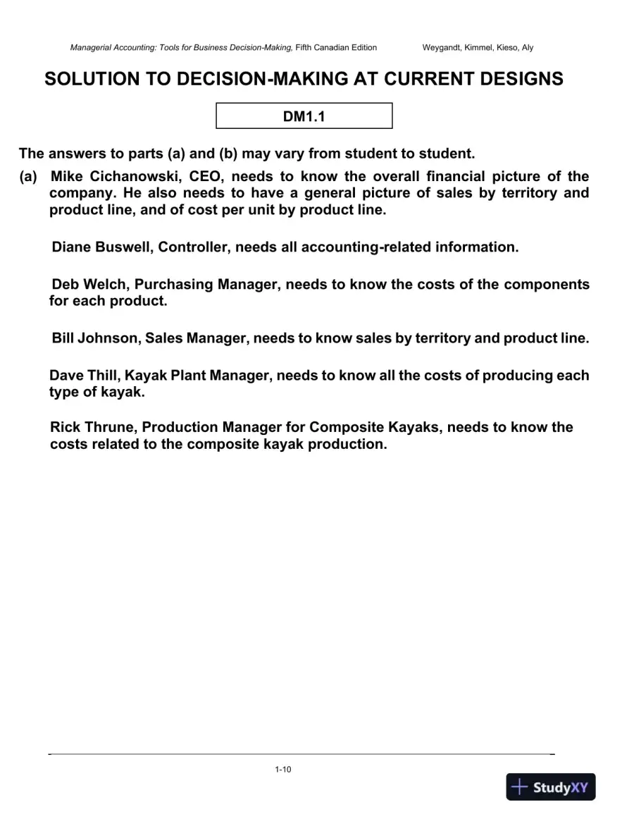 Solution Manual for Managerial Accounting: Tools for Business Decision-Making, Fifth Canadian Edition, page 11