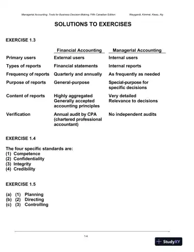 Solution Manual for Managerial Accounting: Tools for Business Decision-Making, Fifth Canadian Edition - Page 5 preview image