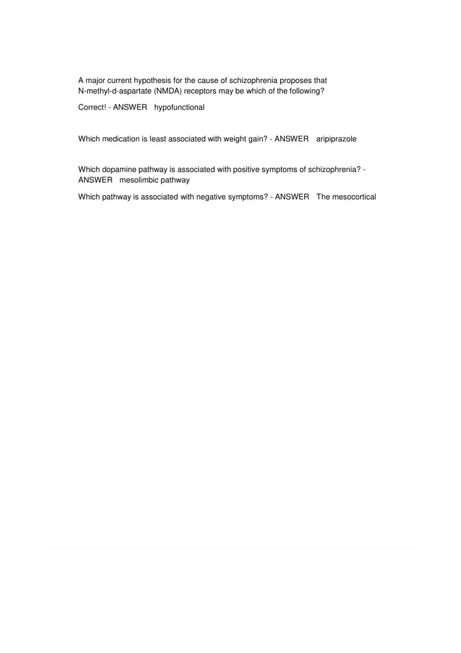 2023 NR546 Psychopharmacology Midterm Real Exam With Answers (50 Solved Questions), page 3