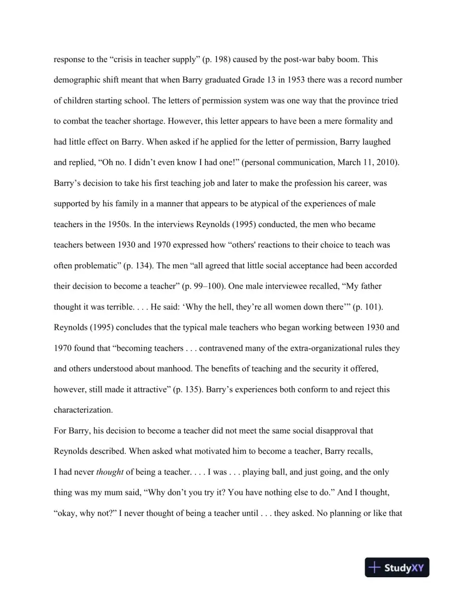 A Mid- To Late Twentieth-Century Case Study of a Male Public School Professional, page 7