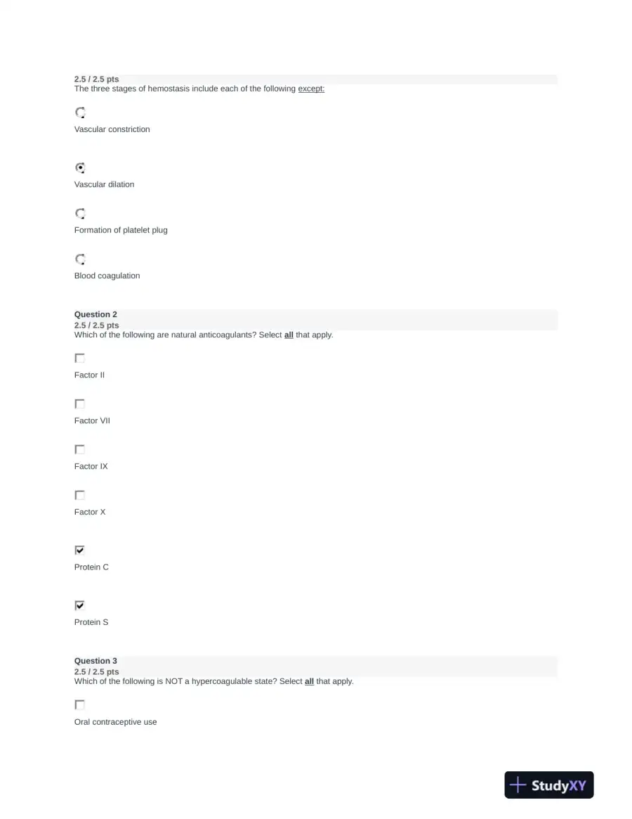 NURS231 Pathophysiology Module 4 Exam With Answers (28 Solved Questions), page 3