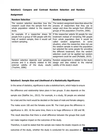 Statistical Analysis and Power Calculations: Sample Size Estimation and Research Design Considerations - Page 4 preview image