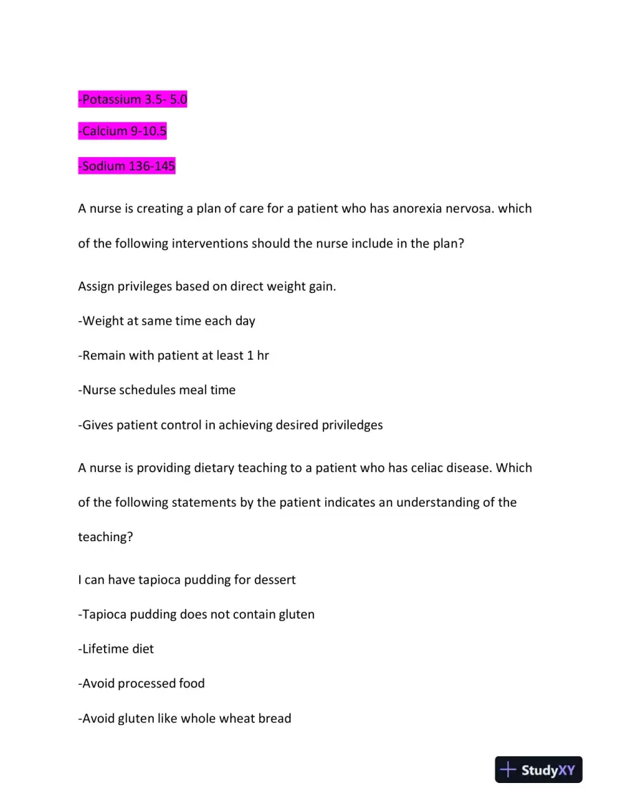2023 ATI RN Nutrition Practice Exam With Answers (120 Solved Questions), page 11