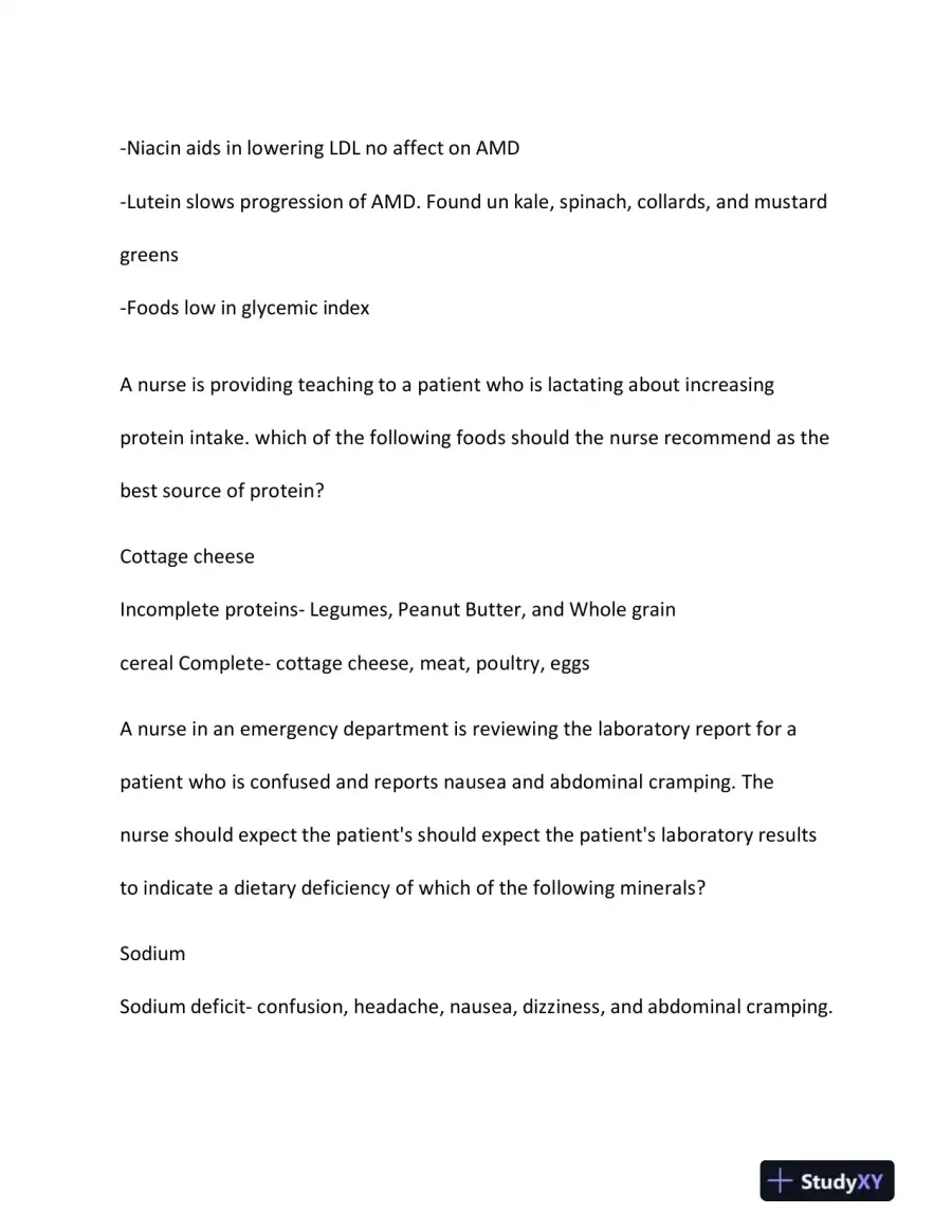 2023 ATI RN Nutrition Practice Exam With Answers (120 Solved Questions), page 14