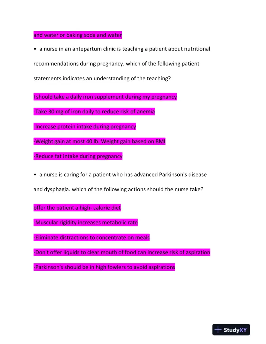 2023 ATI RN Nutrition Practice Exam With Answers (120 Solved Questions), page 3