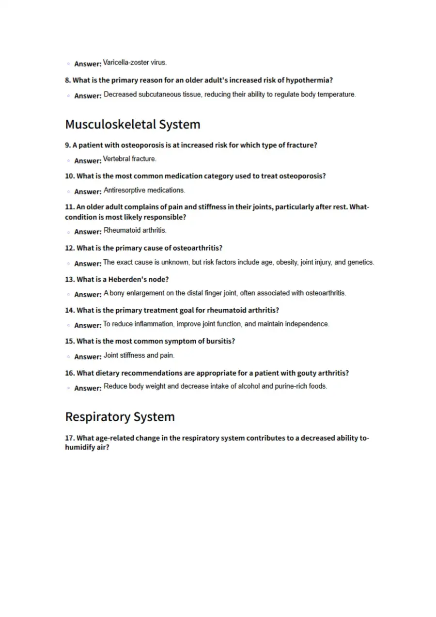 Physiological Changes Style Questions, page 2
