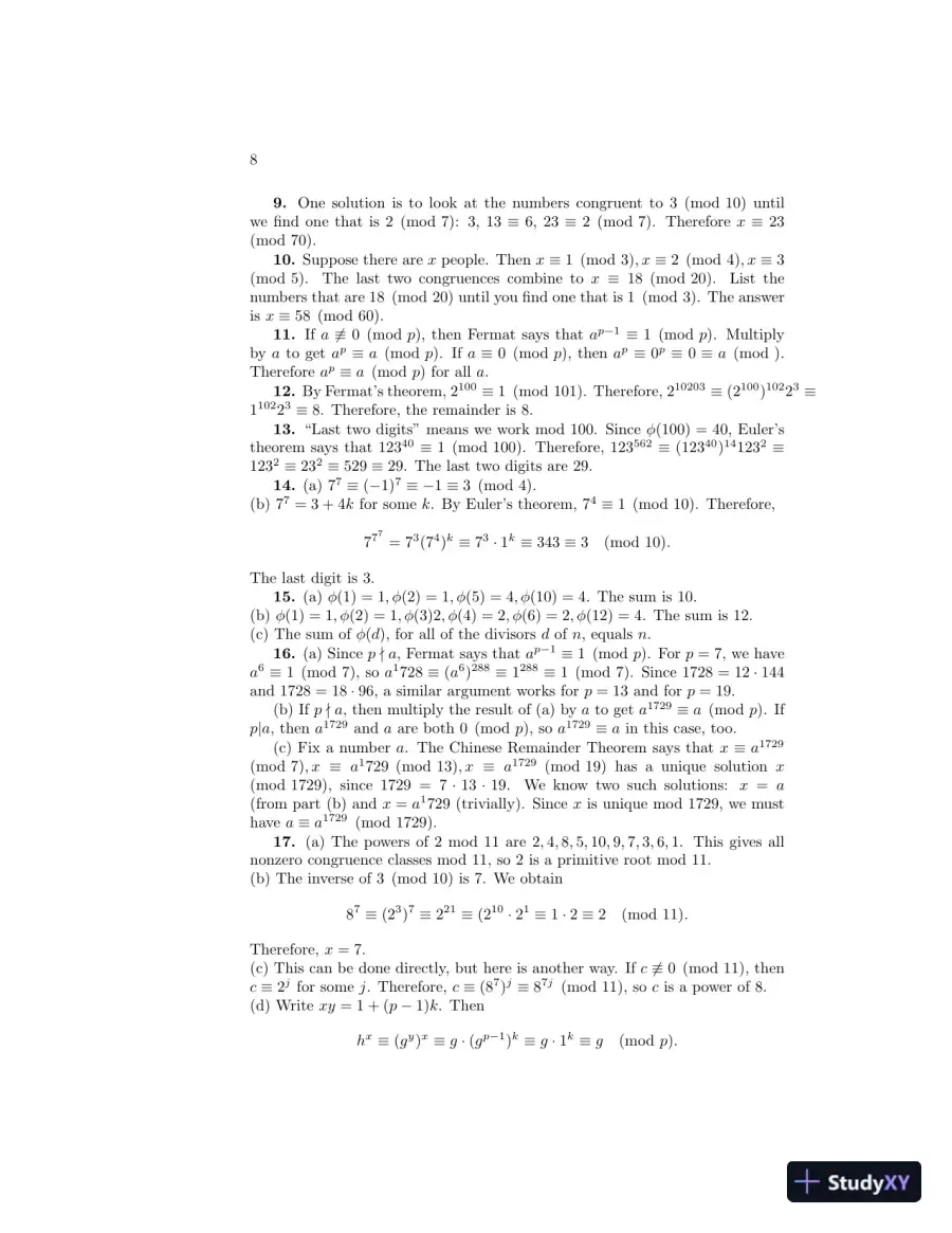 Solution Manual For Introduction To Cryptography With Coding Theory, 2nd Edition, page 13