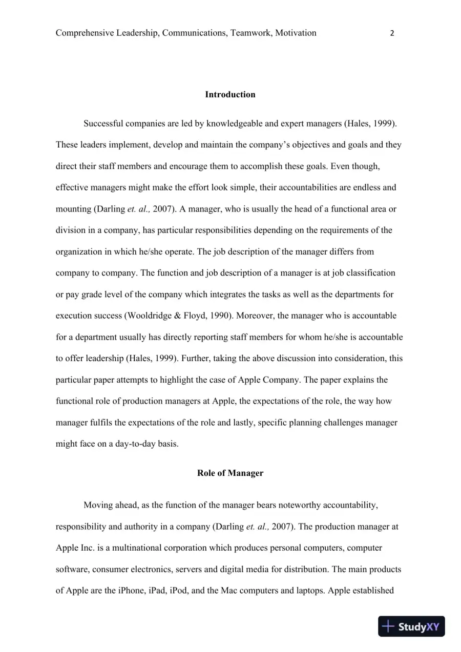 Comprehensive Leadership, Communications, Teamwork, Motivation, page 3