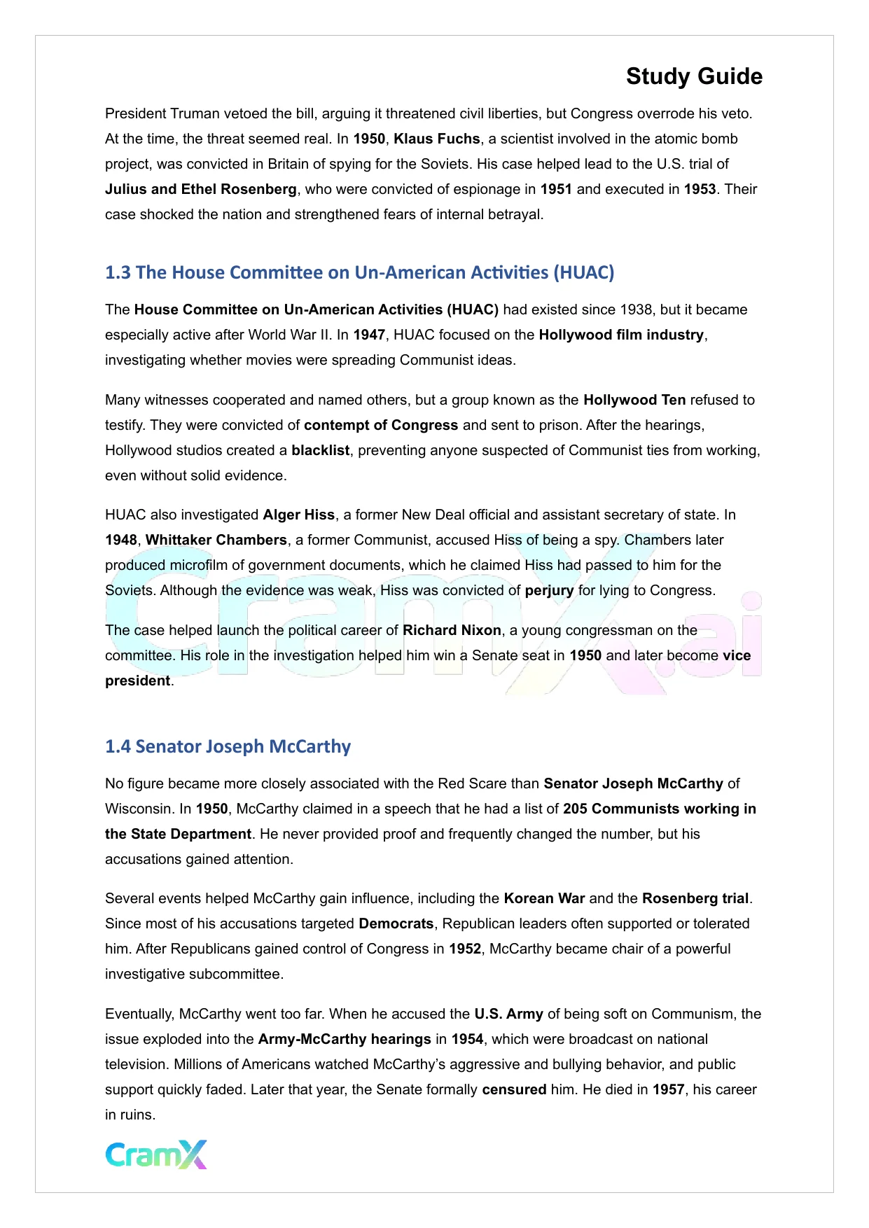 U.S. History II - The Rise of the Cold War, 1945–1953 - Page 2 preview image