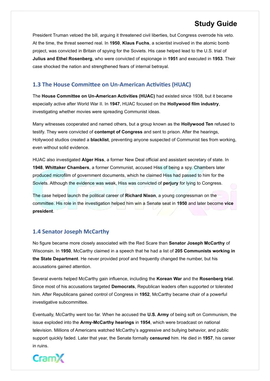 U.S. History II - The Rise of the Cold War, 1945–1953, page 2