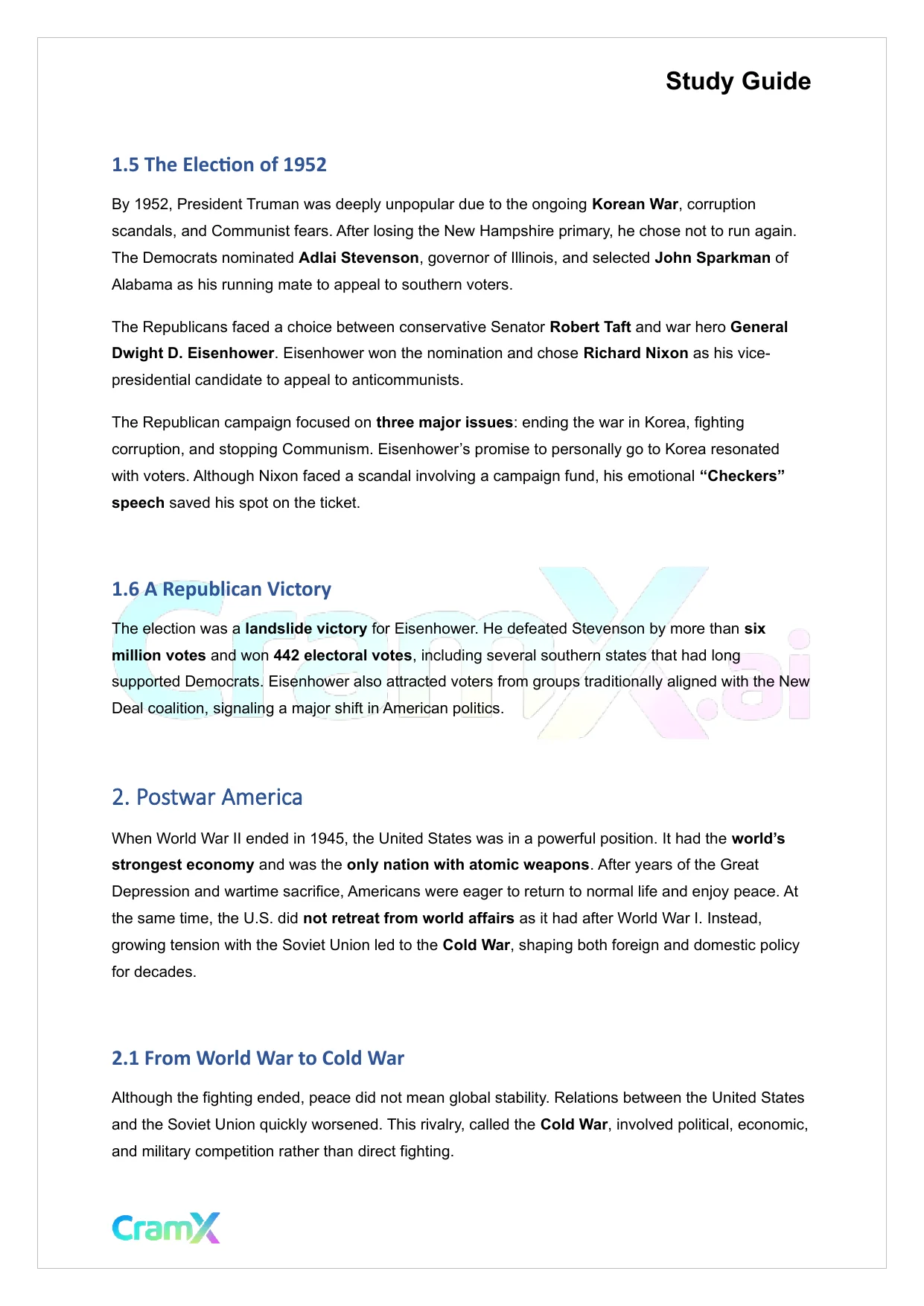 U.S. History II - The Rise of the Cold War, 1945–1953 - Page 3 preview image