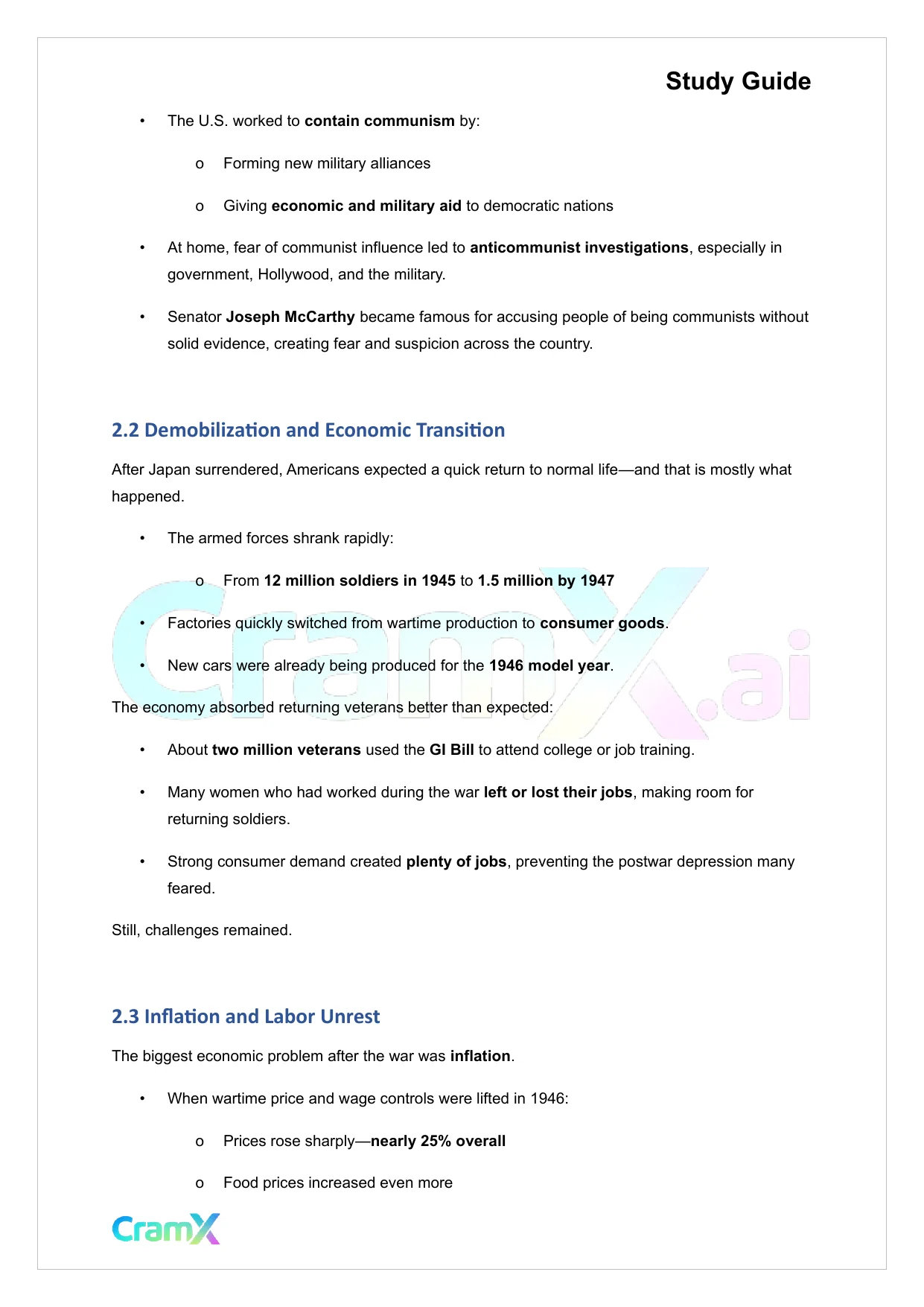 U.S. History II - The Rise of the Cold War, 1945–1953 - Page 4 preview image