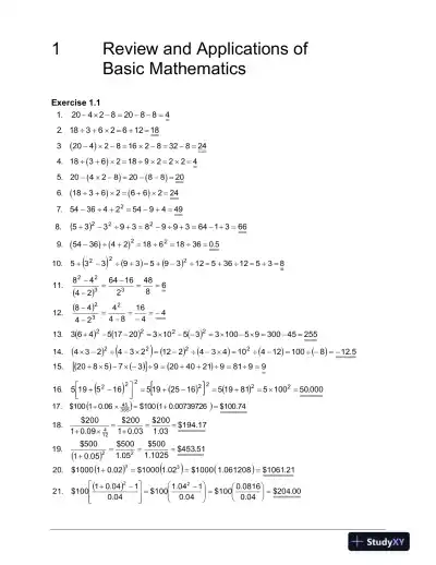 Fundamentals Of Business Mathematics In Canada, First Canadian Edition Solution Manual - Page 1 preview image
