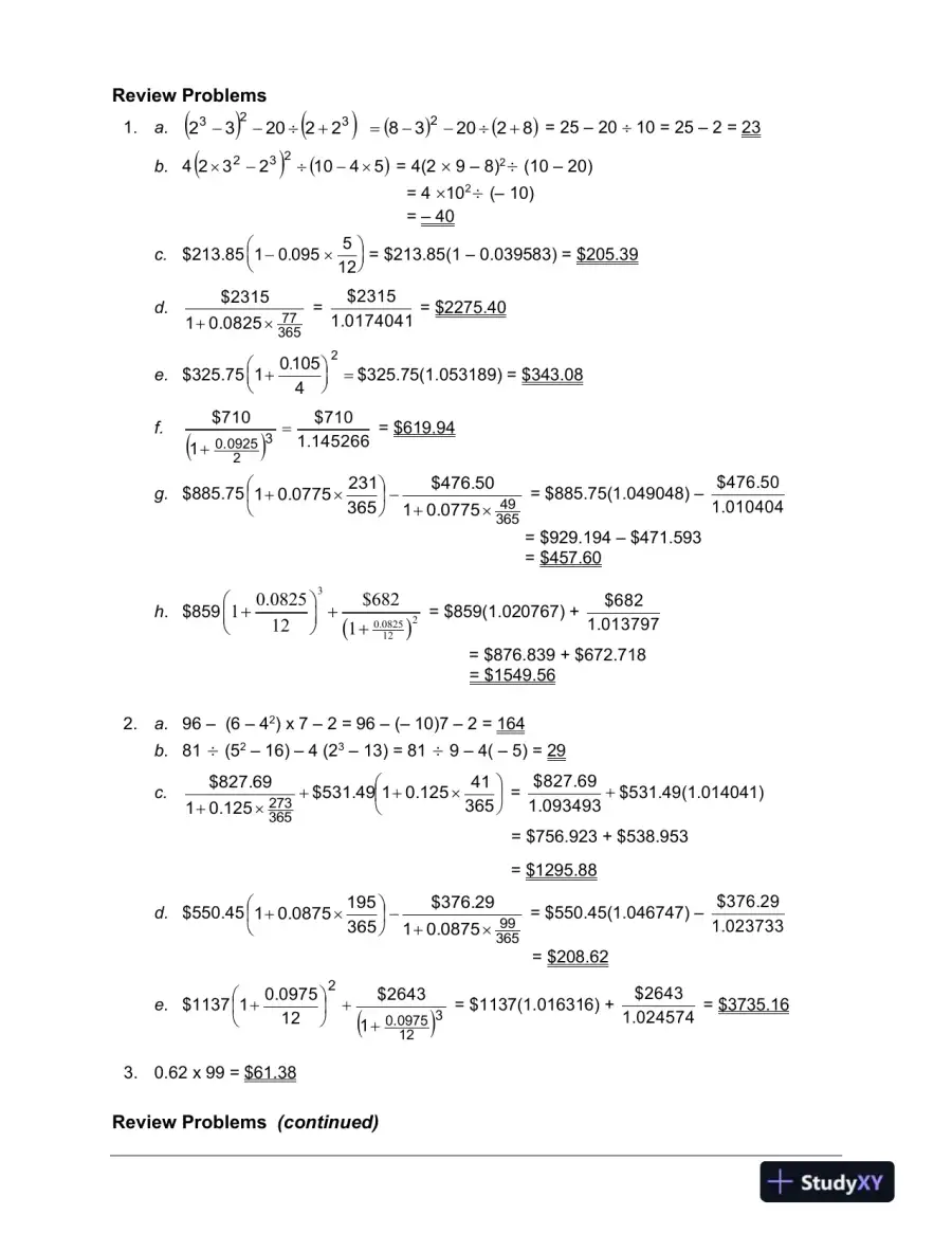 Fundamentals Of Business Mathematics In Canada, First Canadian Edition Solution Manual, page 15