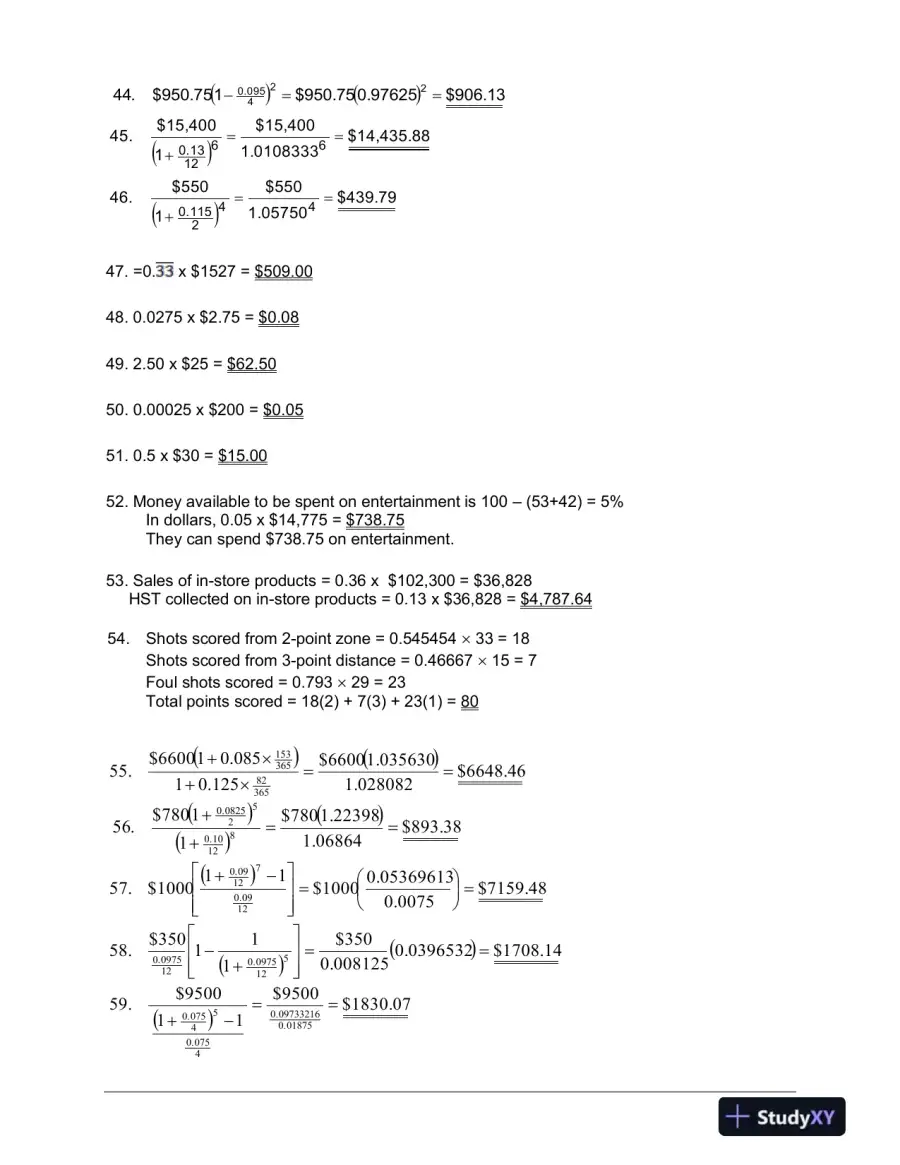 Fundamentals Of Business Mathematics In Canada, First Canadian Edition Solution Manual, page 5