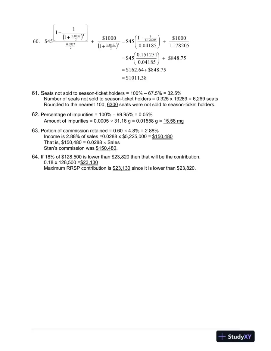 Fundamentals Of Business Mathematics In Canada, First Canadian Edition Solution Manual, page 6
