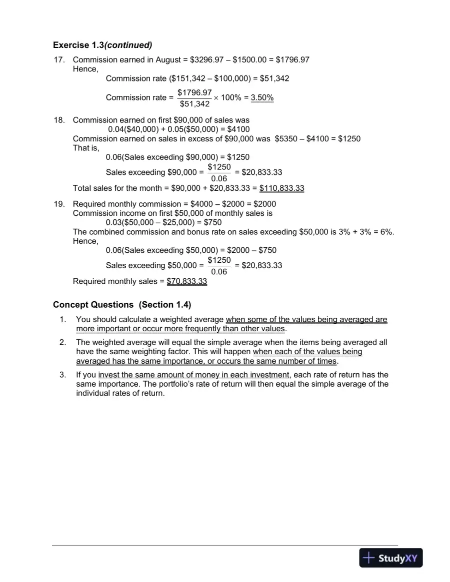 Fundamentals Of Business Mathematics In Canada, First Canadian Edition Solution Manual, page 9