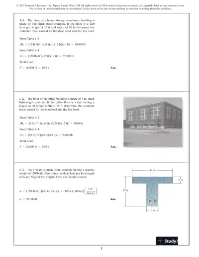 Solution Manual For Structural Analysis, 8th Edition - Page 1 preview image