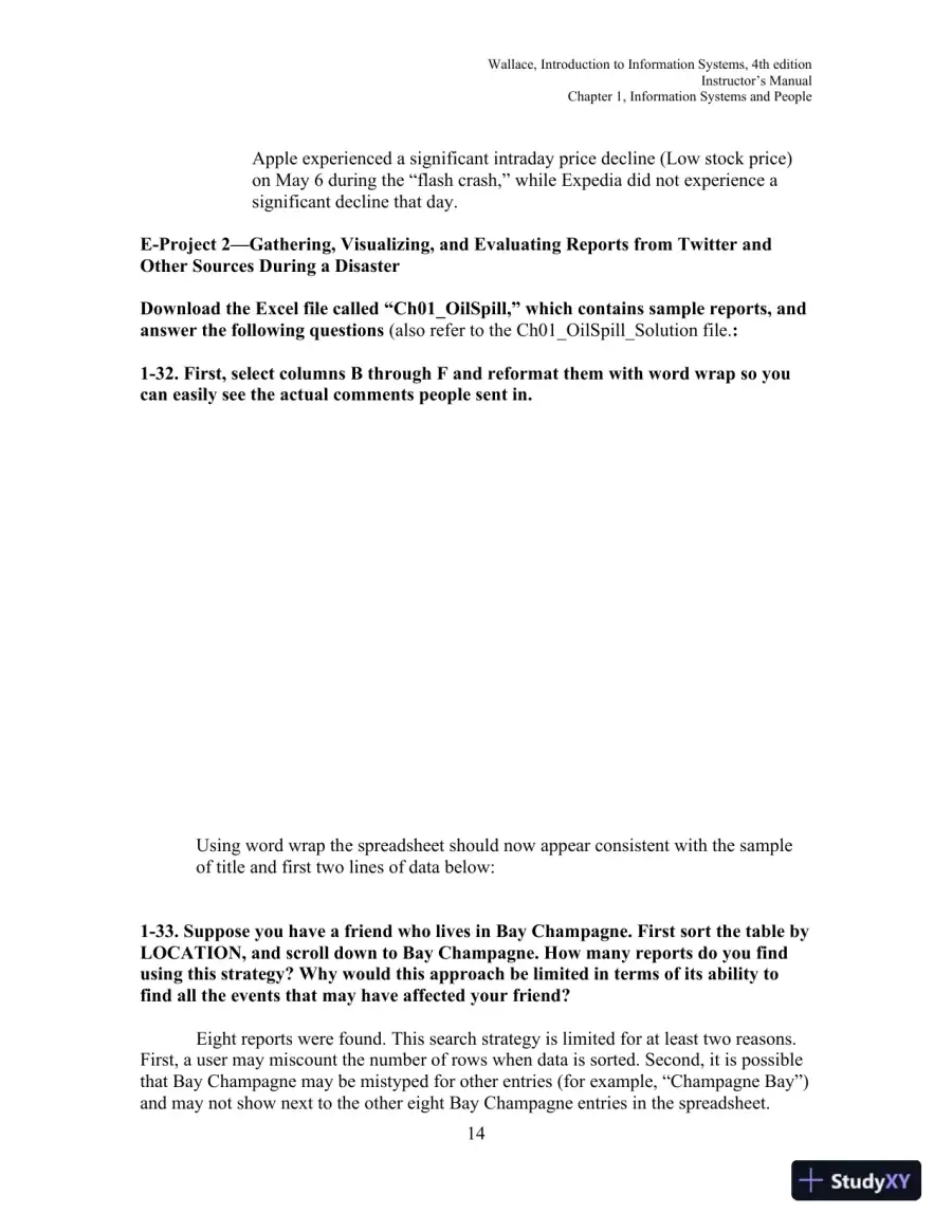 Solution Manual for Introduction to Information Systems, 4th Edition, page 15