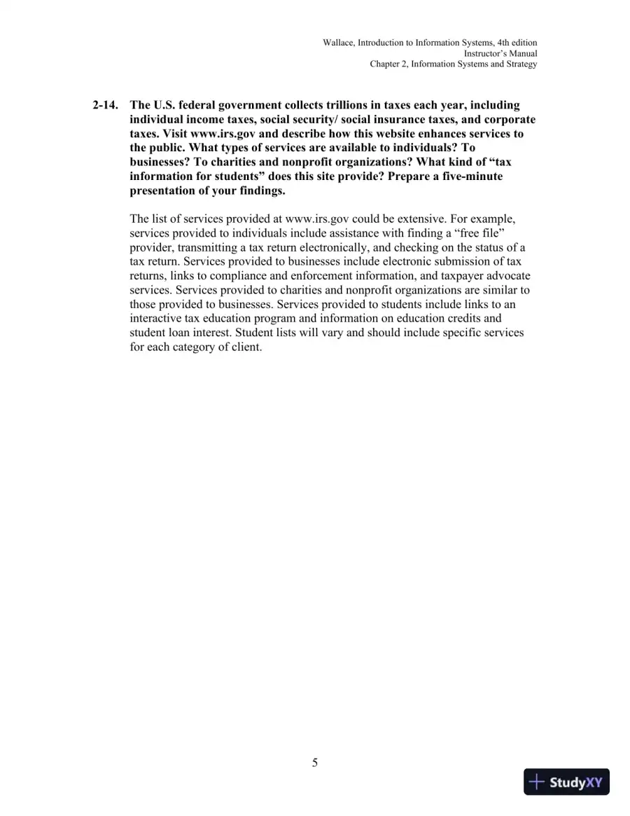 Solution Manual for Introduction to Information Systems, 4th Edition, page 21