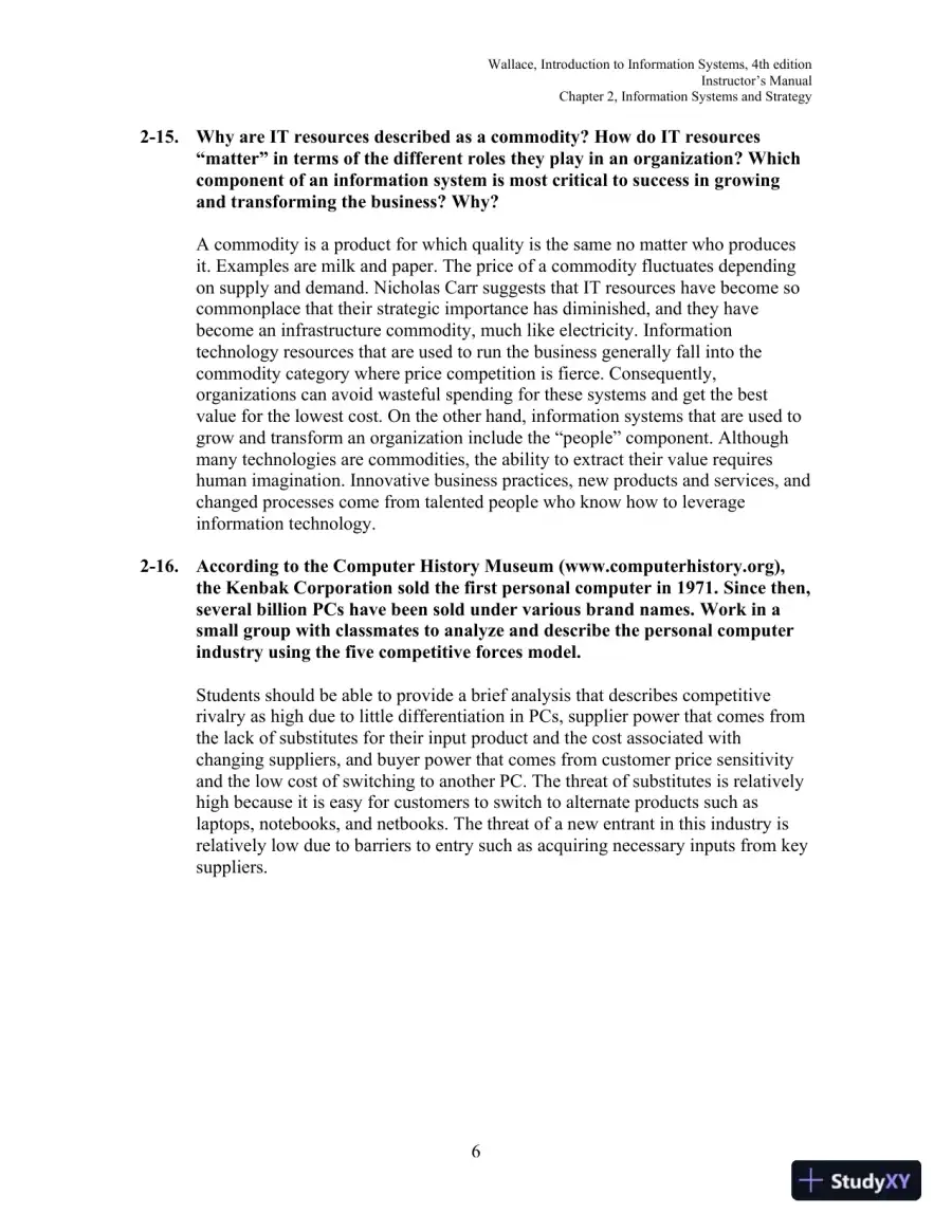 Solution Manual for Introduction to Information Systems, 4th Edition, page 22