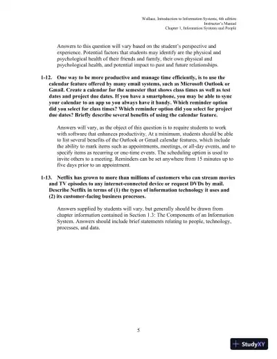 Solution Manual for Introduction to Information Systems, 4th Edition - Page 6 preview image