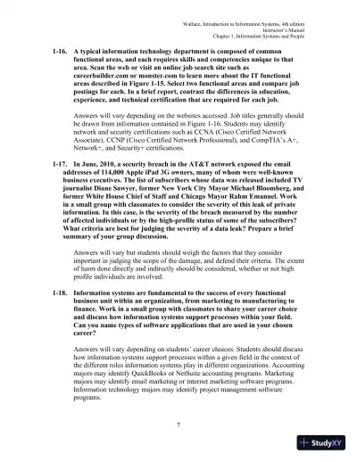 Solution Manual for Introduction to Information Systems, 4th Edition - Page 8 preview image