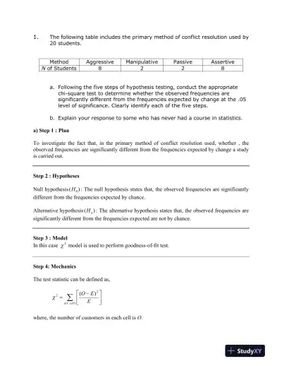 Chi-Square Analysis of Conflict Resolution Styles and School Suspension Among Students Assignment #8 - Page 3 preview image
