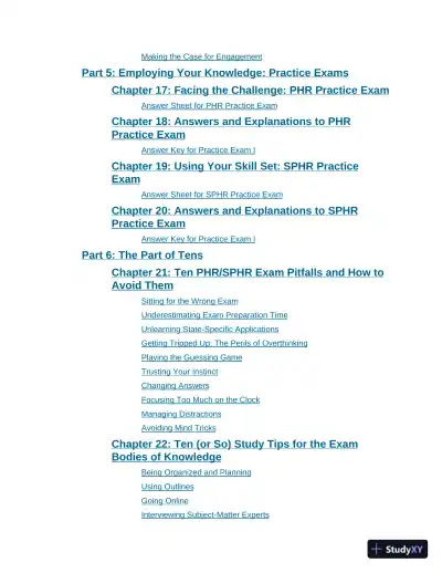 PHR/SPHR Exam For Dummies with Online Practice, 2nd Edition (2021) - Page 11 preview image