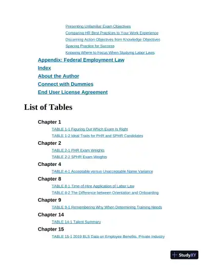 PHR/SPHR Exam For Dummies with Online Practice, 2nd Edition (2021) - Page 12 preview image