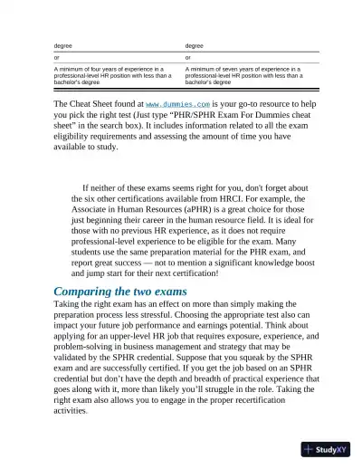 PHR/SPHR Exam For Dummies with Online Practice, 2nd Edition (2021) - Page 25 preview image