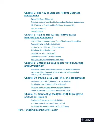 PHR/SPHR Exam For Dummies with Online Practice, 2nd Edition (2021) - Page 9 preview image