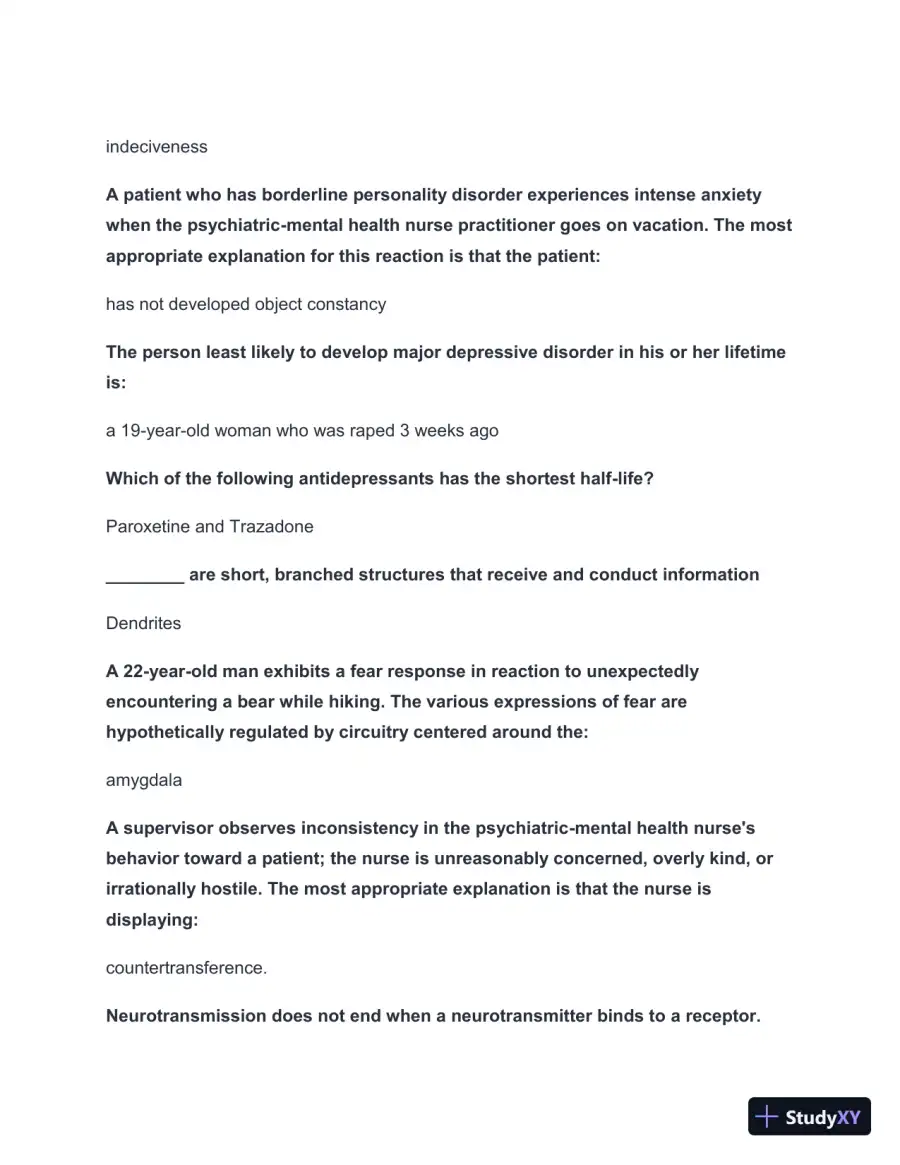 2024-2025 NR546 Midterm Review Practice Exam with Answers (108 Solved Questions), page 6