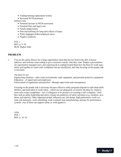 Management Of Occupational Health And Safety, 5th Edition Test Bank - Page 11 preview image