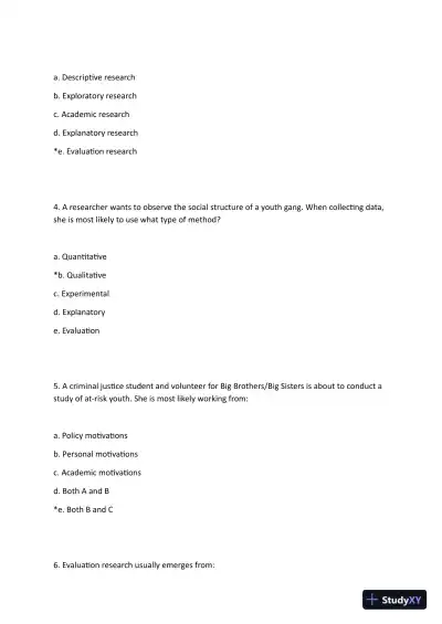 Fundamentals of Research in Criminology and Criminal Justice Third Edition Test Bank - Page 3 preview image