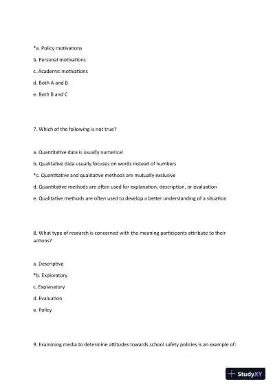 Fundamentals of Research in Criminology and Criminal Justice Third Edition Test Bank - Page 4 preview image