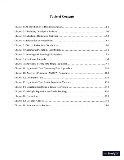 Solution Manual for Business Statistics, 3rd Edition - Page 3 preview image