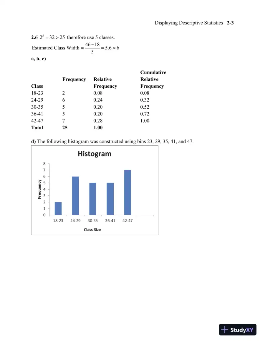 Solution Manual for Business Statistics, 3rd Edition, page 9