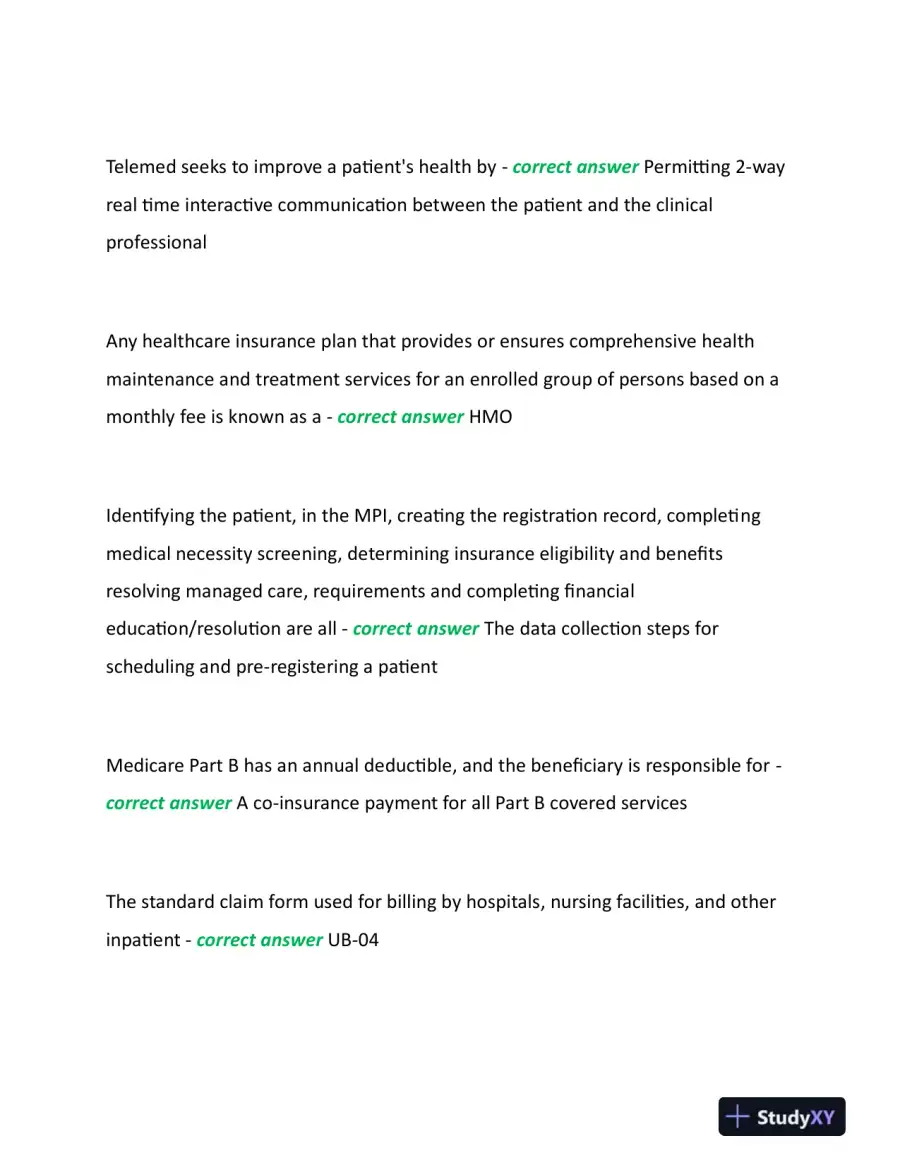 2023 CRCR Health Care Assessment Certification Review Exam With Answers (207 Solved Questions), page 8