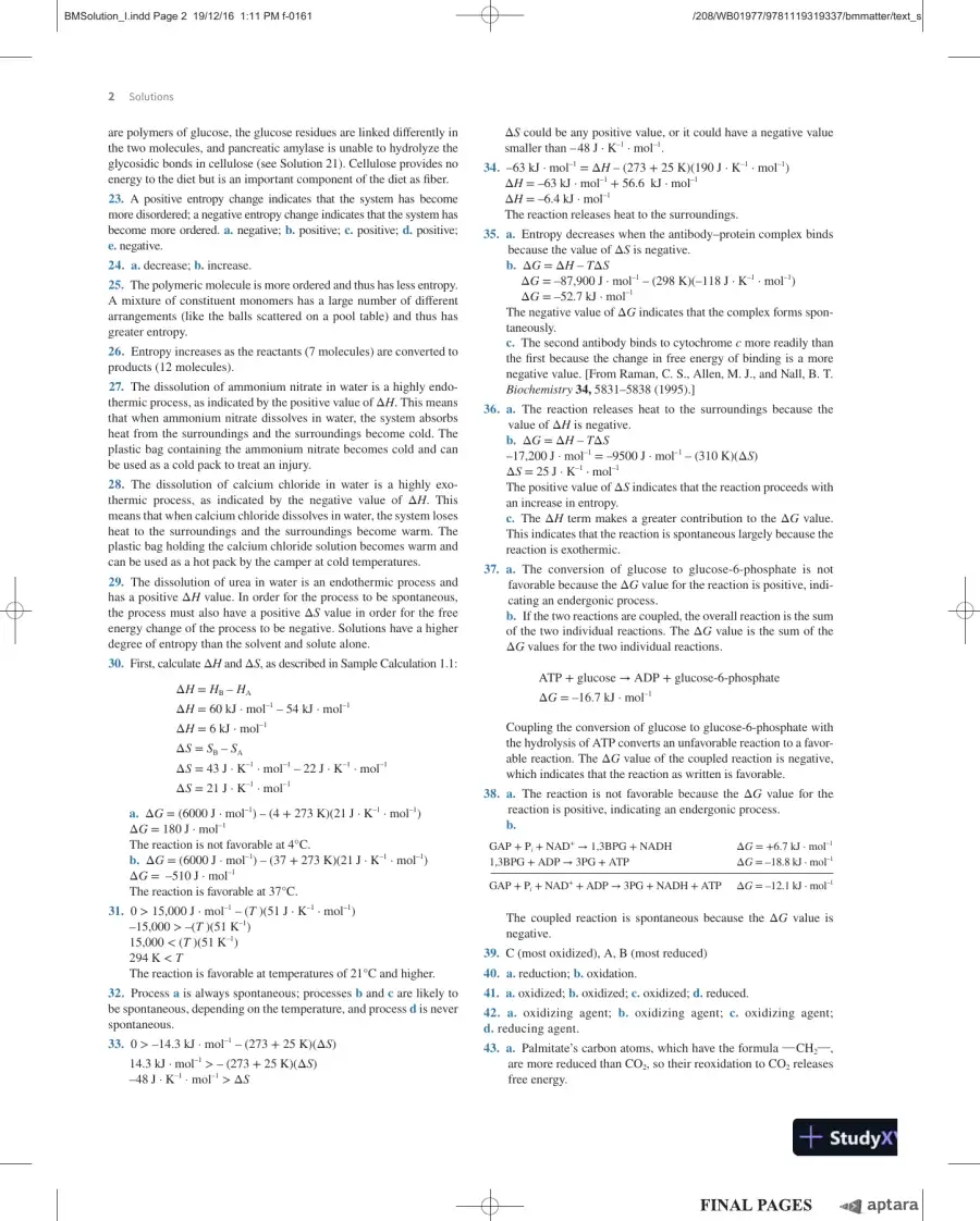 Solution Manual For Essential Biochemistry, 4th Edition, page 3