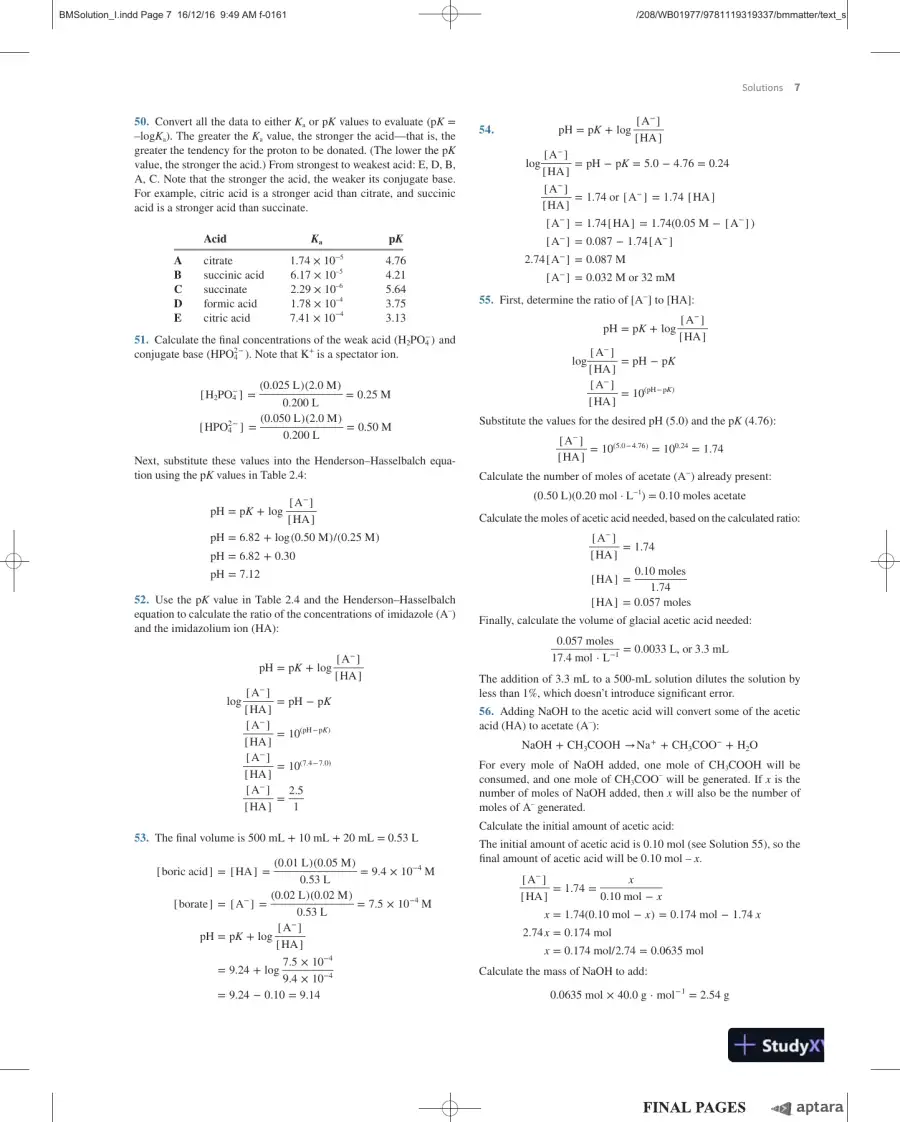 Solution Manual For Essential Biochemistry, 4th Edition, page 8