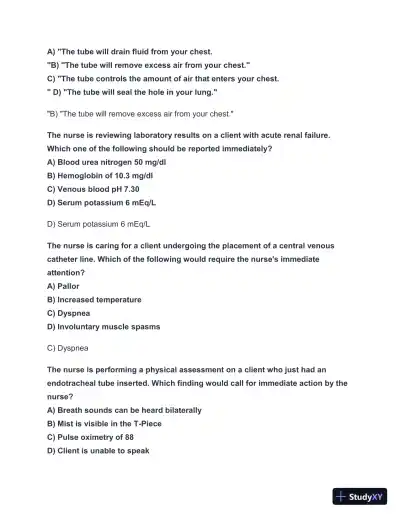 2024-2025 HESI RN Exit Exam with Answers (156 Solved Questions) - Page 10 preview image