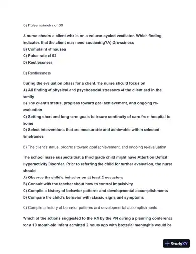 2024-2025 HESI RN Exit Exam with Answers (156 Solved Questions) - Page 11 preview image