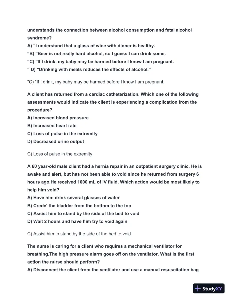 2024-2025 HESI RN Exit Exam with Answers (156 Solved Questions), page 14