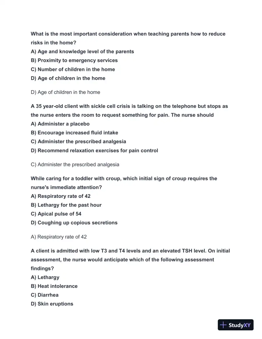 2024-2025 HESI RN Exit Exam with Answers (156 Solved Questions), page 3