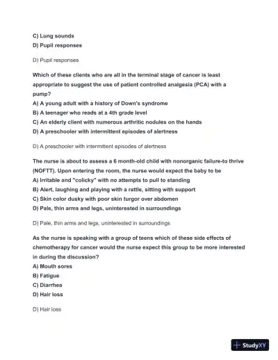 2024-2025 HESI RN Exit Exam with Answers (156 Solved Questions) - Page 5 preview image