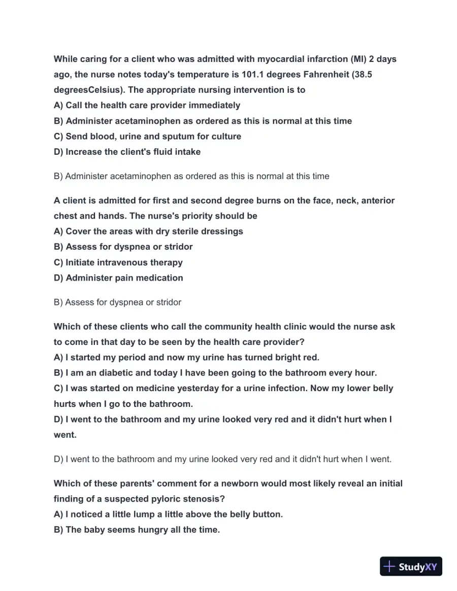 2024-2025 HESI RN Exit Exam with Answers (156 Solved Questions), page 6